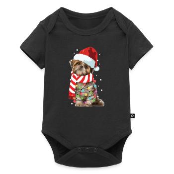 Christmas Santa Shih Tzu Xmas Dog Lover Gift - Baby Premium short-sleeve bodysuit - black - Front