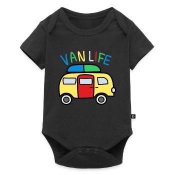 Freedom and Adventure: Camping Life - Baby Premium short-sleeve bodysuit - black - Front