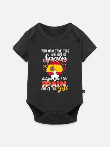 Spanisches Mädchen - Baby Premium Kurzarmbody - Schwarz