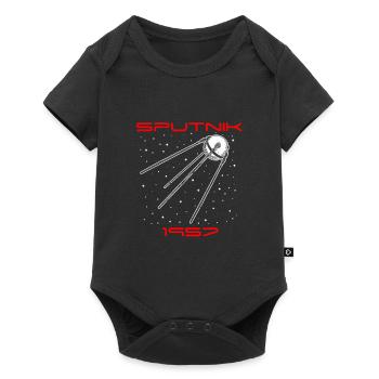 Idée cadeau Spoutnik URSS Union soviétique - Body à manches courtes Premium Bébé - noir - Devant
