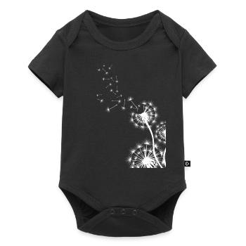 Dandelion flower nature gift idea - Baby Premium short-sleeve bodysuit - black - Front