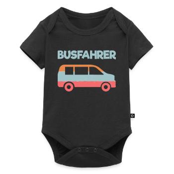 Van - Transporter - Vintage - Camper - Baby Premium Kurzarmbody - Schwarz - Vorne