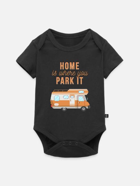 Motorhome Hiking Camper Gift - Baby Premium short-sleeve bodysuit - black