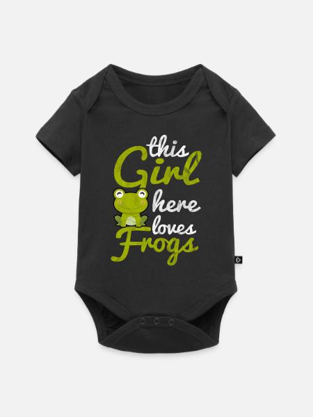 Frosch - Baby Premium Kurzarmbody - Schwarz