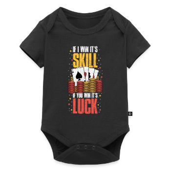 Cadeau de joueur de poker drôle de poker - Body à manches courtes Premium Bébé - noir - Devant