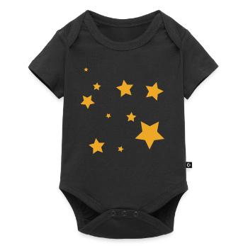 Étoiles étoiles - Body à manches courtes Premium Bébé - noir - Devant