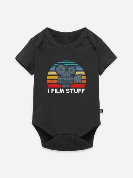 Filmmaker Design, I Film Stuff Gift Videography - Baby Premium Kurzarmbody - Schwarz