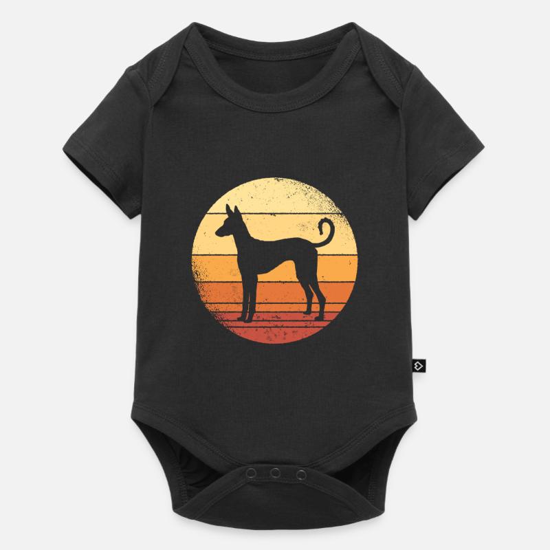 Graphique de chien espagnol Podenco - Body à manches courtes Premium Bébé - noir