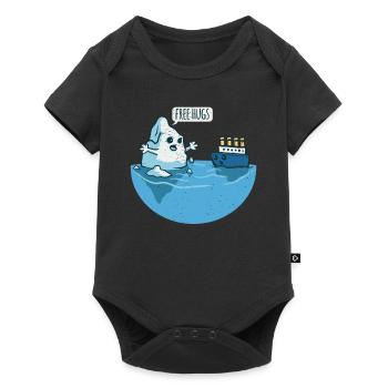 & ship saying Free Hugs Knuddel - Baby Premium short-sleeve bodysuit - black - Front