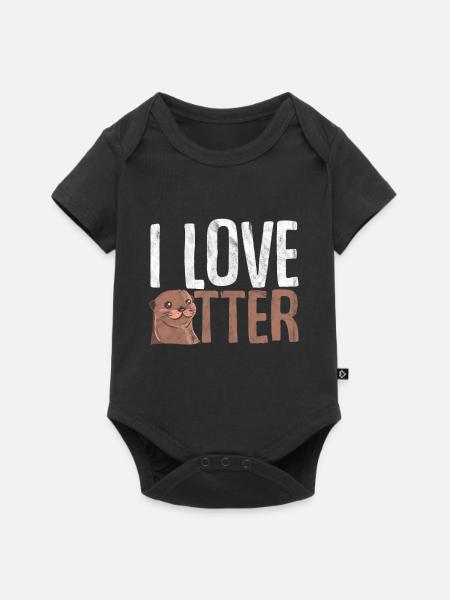 Otter - Baby Premium Kurzarmbody - Schwarz