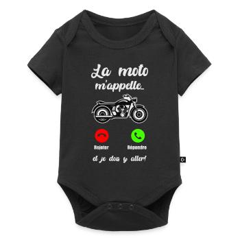 La Moto M appelle Et Je Dois Y Aller Téléphone - Body à manches courtes Premium Bébé - noir - Devant