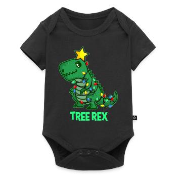 UGLY CHRISTMAS TREX Gift T REX Dino for Dad - Baby Premium short-sleeve bodysuit - black - Front