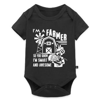 Bauer Ich bin ein großartiger Bauer - Baby Premium Kurzarmbody - Schwarz - Vorne