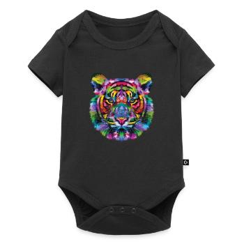 tiger - Baby Premium short-sleeve bodysuit - black - Front