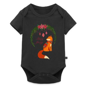 Christmas Fox - Baby Premium short-sleeve bodysuit - black - Front