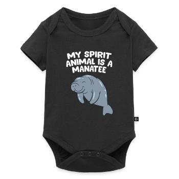 Funny Manatee Lover Gift My Spirit Animal Is A - Baby Premium short-sleeve bodysuit - black - Front