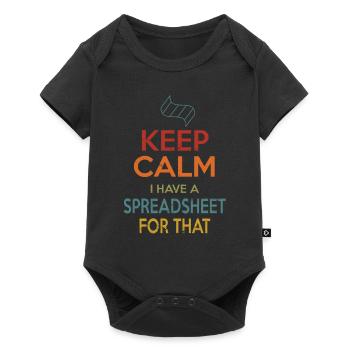 Feuille de calcul Keep Calm - Body à manches courtes Premium Bébé - noir - Devant