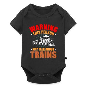 train - Baby Premium short-sleeve bodysuit - black - Front