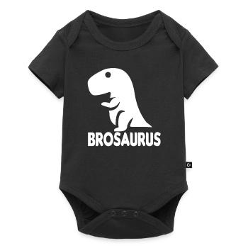 Brother brosaurus dino brothers gift - Baby Premium short-sleeve bodysuit - black - Front