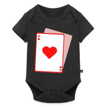 Ace of hearts - Baby Premium short-sleeve bodysuit - black - Front