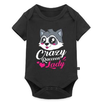 Raccoon mom girlfriend gift mom - Baby Premium short-sleeve bodysuit - black - Front