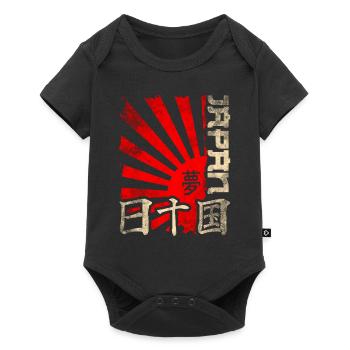 Japon Drapeau Soleil Caractères japonais - Body à manches courtes Premium Bébé - noir - Devant