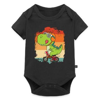 dinosaure - Body à manches courtes Premium Bébé - noir - Devant