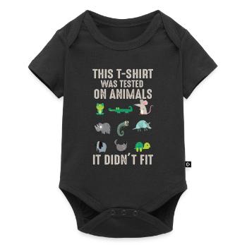 testé sur des animaux testés sur des animaux il ne rentre pas - Body à manches courtes Premium Bébé - noir - Devant