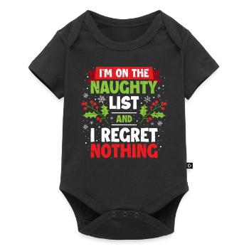 Christmas funny Christmas present - Baby Premium short-sleeve bodysuit - black - Front