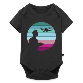 Drone Pilot Quadrocopter Gift Retro Vintage - Body à manches courtes Premium Bébé - noir - Devant