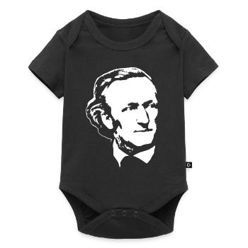 Richard Wagner weiß auf schwarz - Body à manches courtes Premium Bébé - noir - Devant