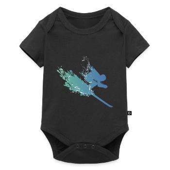 ski ski ski ski ski vacances skieur wint - Body à manches courtes Premium Bébé - noir - Devant