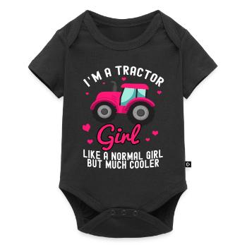 Tractor Agriculture Farm Farm Equipment Girl - Baby Premium short-sleeve bodysuit - black - Front