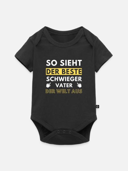 Schwiegervater witziger Spruch - Baby Premium Kurzarmbody - Schwarz