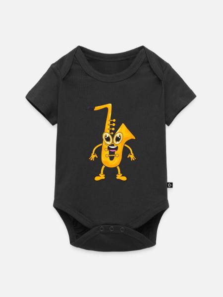 Saxofon - Baby Premium Kurzarmbody - Schwarz