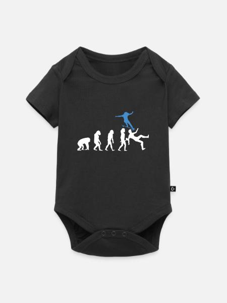 Skateboarder Evolution Skateboard Skateboarding - Baby Premium Kurzarmbody - Schwarz
