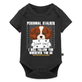 Funny Cavalier King Charles Spaniel Gift - Baby Premium short-sleeve bodysuit - black - Front