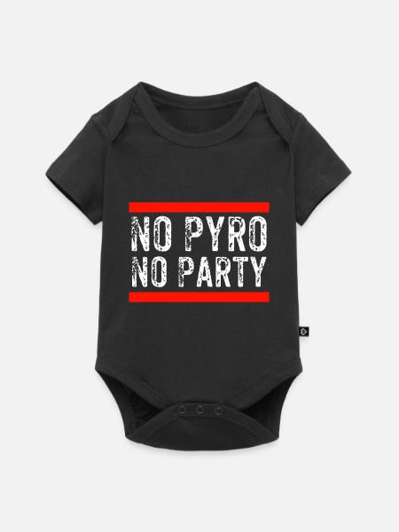 No Pyro No Party - Baby Premium Kurzarmbody - Schwarz