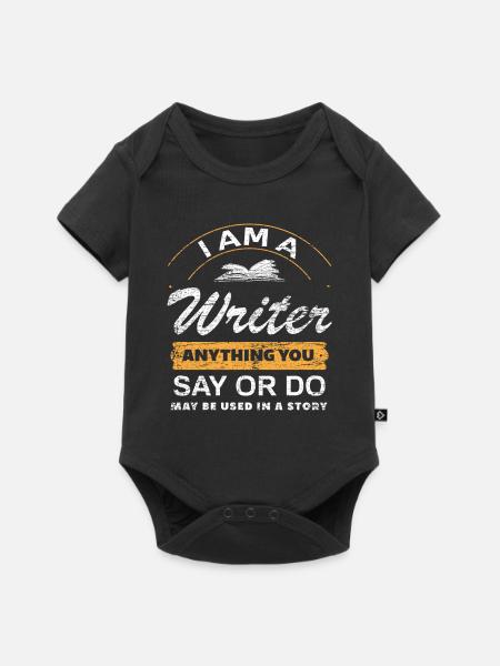 Autor - Baby Premium Kurzarmbody - Schwarz
