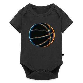 Surreale Magischer Basketball - Baby Premium Kurzarmbody - Schwarz - Vorne