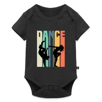 Danseur de danse hip hop breakdance disant cadeau - Body à manches courtes Premium Bébé - noir - Devant