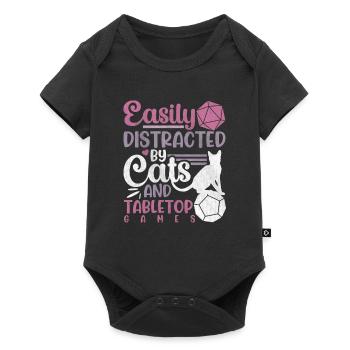 Tabletop Games Cats Kitten RPG Roleplay Role - Baby Premium short-sleeve bodysuit - black - Front