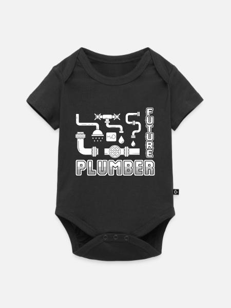 Klempner Zukünftiger Klempner - Baby Premium Kurzarmbody - Schwarz