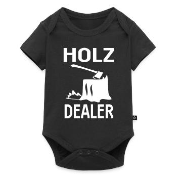 Holzfäller Waldmensch Geschenk - Baby Premium Kurzarmbody - Schwarz - Vorne