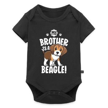 My Brother Is A Beagle Shirts For Kids Girls Dog - Baby Premium short-sleeve bodysuit - black - Front