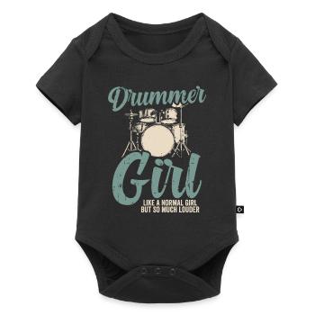 Drums Drummer Gift Drummer Girl - Body à manches courtes Premium Bébé - noir - Devant