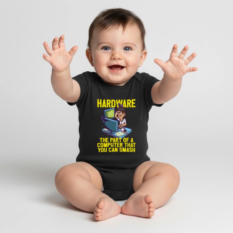 Smash PC Hardware Debugging IT Coder Informatics Baby Premium short-sleeve bodysuit