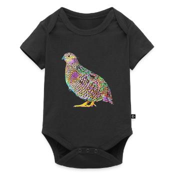 Splash Quails Bird - Baby Premium short-sleeve bodysuit - black - Front