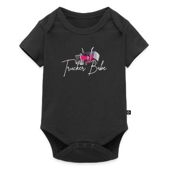 Trucker Babe Geschenkidee Für LKW Fahrerinnen - Baby Premium Kurzarmbody - Schwarz - Vorne