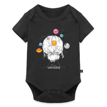 Mrs.Universe - Baby Premium Kurzarmbody - Schwarz - Vorne